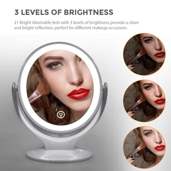 Makeup Mirror Touch Control LED Light Cosmetic Mirror 360 Degree Rotating Magnification Double Side Mirror USB Charger
Makeup Mirror Touch Control LED Light Cosmetic Mirror 360 Degree Rotating Magnification Double Side Mirror USB Charger