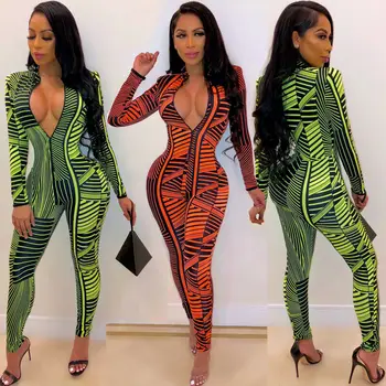 2019 New AU Sexy Womens Zipper Catsuit Jumpsuit Skinny Striped Bandage Bodysuit Playsuit Clubwear Long Trousers S-XL
2019 New AU Sexy Womens Zipper Catsuit Jumpsuit Skinny Striped Bandage Bodysuit Playsuit Clubwear Long Trousers S-XL
