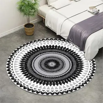 32 Home Living Room Black and White Geometric Ethnic Style Pattern Round Carpet Rugs for Children Rooms
32 Home Living Room Black and White Geometric Ethnic Style Pattern Round Carpet Rugs for Children Rooms