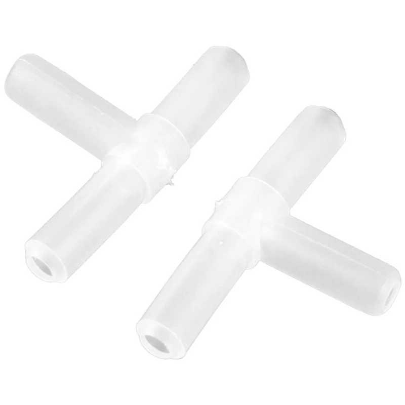 2 5PCS Aquariums Air Valves Plastic T Shape 3-Way 2-Way Connectors Aquarium Air Tube Filter White Straight Connectors