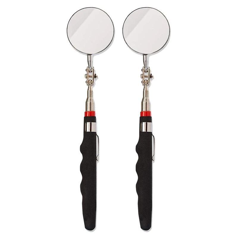 2-Pack Round 2-Inch Telescoping Inspection Mirror,Extends Up To 24.5 Inches,Black
2-Pack Round 2-Inch Telescoping Inspection Mirror,Extends Up To 24.5 Inches,Black