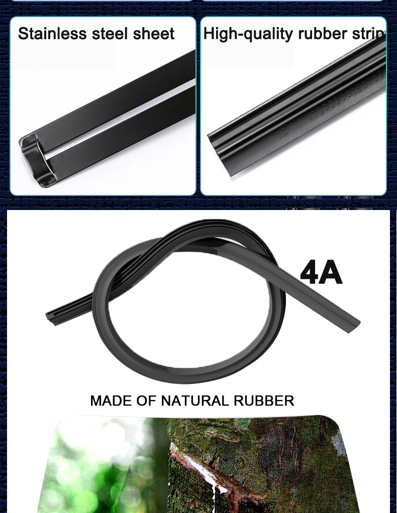 MIDOON Wiper LHD RHD Front Wiper Blades For SEAT Ibiza 6J 2008 - 2017 2016 Windshield Windscreen Front Window 24''+16''