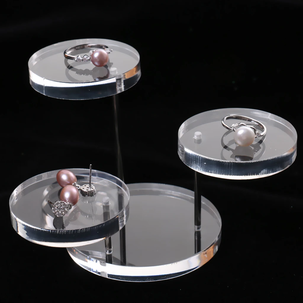 3 Tiers Jewelry Display Rack Bracelet Ring Stand Organizer Acrylic Holder Decoration for Home Counter 3 Tiers Jewelry Display Rack Bracelet Ring Stand Organizer Acrylic Holder Decoration for Home Counter