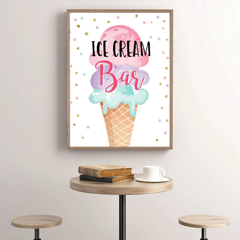 Canvas Painting Ice Cream Bar Sign Prints Ice Cream Social Birthday Party Decoration Pink Mint Purple Art Poster Picture Decor
Canvas Painting Ice Cream Bar Sign Prints Ice Cream Social Birthday Party Decoration Pink Mint Purple Art Poster Picture Decor