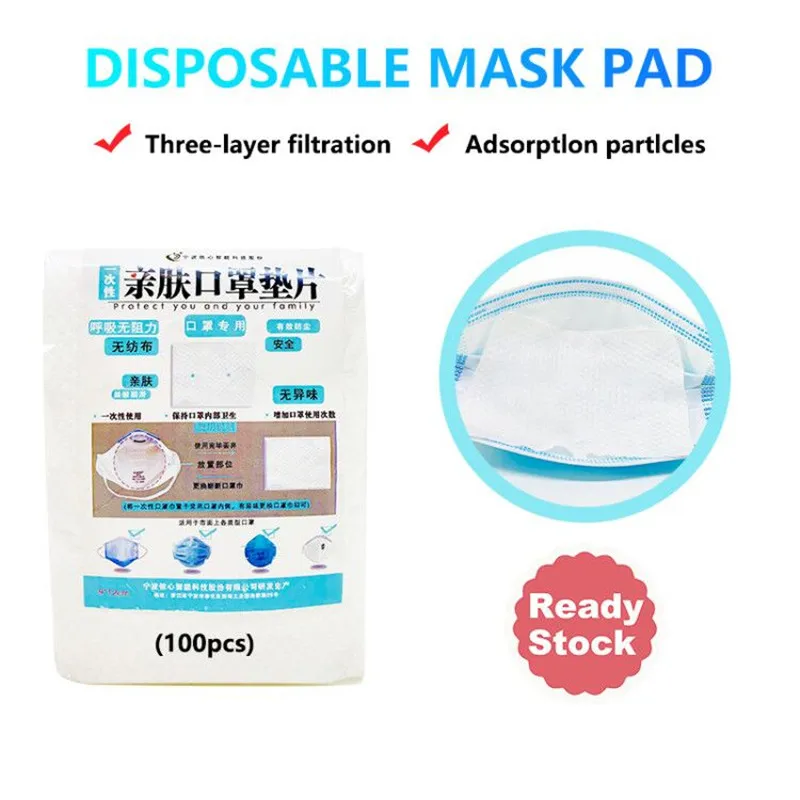 

Disposable Face Masks 20 100 PCS Replacement Filtering Pad Breathable Mask Gasket Respiring Mat for kf94 N95 KN95 ffp3 ffp2 Mask