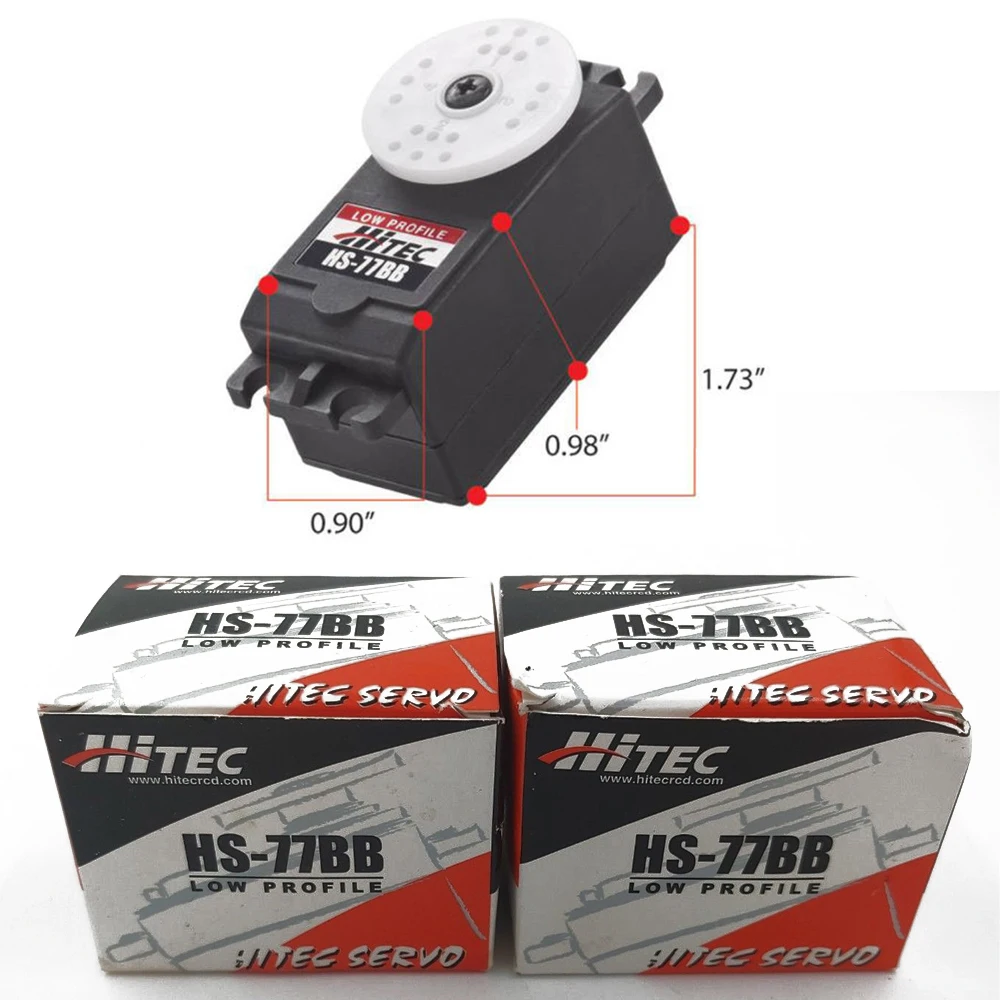 

1pcs 100% Hitec HS-77BB Flat type analog steering gear servo Torque kg./cm. (4.8V / 6.0V): 4.4 / 5.5