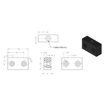 CNC Parts Nut Block for T8 8mm Metric Acme Lead Screw For C-beam 3D Printer QJY99
CNC Parts Nut Block for T8 8mm Metric Acme Lead Screw For C-beam 3D Printer QJY99