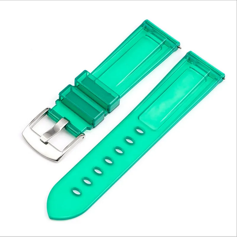 

New 1PCS 22mm rubber bands watch band thermoplastic polyurethane watch straps 10 colors available -20200917