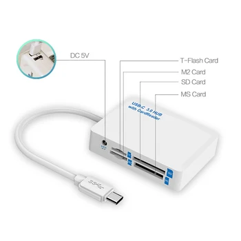Type C TF SD SDHC MS M2 Memory Card Reader USB C to USB 3.0 Hub for MacBook Dell ASUS Samsung galaxy S9 S8 S10 Huawei P20 P30
Type C TF SD SDHC MS M2 Memory Card Reader USB C to USB 3.0 Hub for MacBook Dell ASUS Samsung galaxy S9 S8 S10 Huawei P20 P30