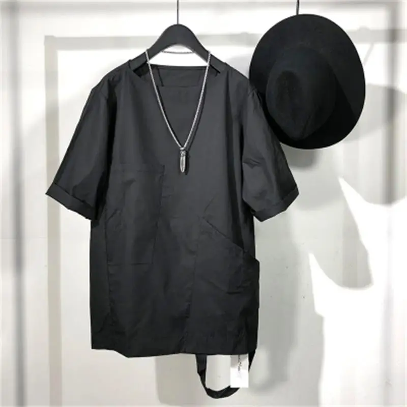 Men's Short Sleeve T-Shirt Summer New Pocket Decoration Gothic Classic Simple Leisure Large Size Half Sleeve
Men's Short Sleeve T-Shirt Summer New Pocket Decoration Gothic Classic Simple Leisure Large Size Half Sleeve
