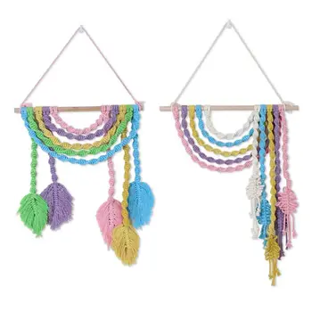 New Tassels Wall Hanging Handmade Tapestry Macrame Home Decor Retro Nordic Kids Craft Handcrafted Girls Room Baby Bedroom Decor
New Tassels Wall Hanging Handmade Tapestry Macrame Home Decor Retro Nordic Kids Craft Handcrafted Girls Room Baby Bedroom Decor