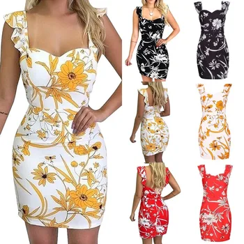 Retro Sexy Printed Floral Dress for Women Summer Fashion 2020 Lady Square Collar Slim Fit Tight Bodycon Night Out Tank Dresses
Retro Sexy Printed Floral Dress for Women Summer Fashion 2020 Lady Square Collar Slim Fit Tight Bodycon Night Out Tank Dresses