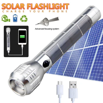 35000LM USB Rechargeable Solar LED Flashlight Multi-function Zoomable Emergency Torch Mobile Power Compass for Outdoor Activity
35000LM USB Rechargeable Solar LED Flashlight Multi-function Zoomable Emergency Torch Mobile Power Compass for Outdoor Activity