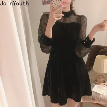 Joinyouth 2020 Polka Dot Fall Dress Women Longn Sleeve Mesh Patchwork Party Dress Women A-line Autumn Winter Sexy Dress 57340 
Joinyouth 2020 Polka Dot Fall Dress Women Longn Sleeve Mesh Patchwork Party Dress Women A-line Autumn Winter Sexy Dress 57340