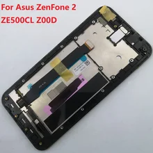 Écran tactile LCD avec châssis, 5.0 pouces, pour Asus ZenFone 2 ZE500CL Z00D=