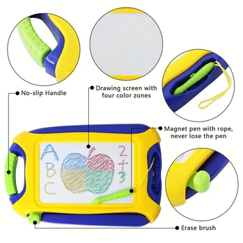 Magnetic Doodle Board, Colorful Drawing Board, Erasable Sketching Pad for Kids, Toys for Writing Painting and Learning ,Portable 
Magnetic Doodle Board, Colorful Drawing Board, Erasable Sketching Pad for Kids, Toys for Writing Painting and Learning ,Portable