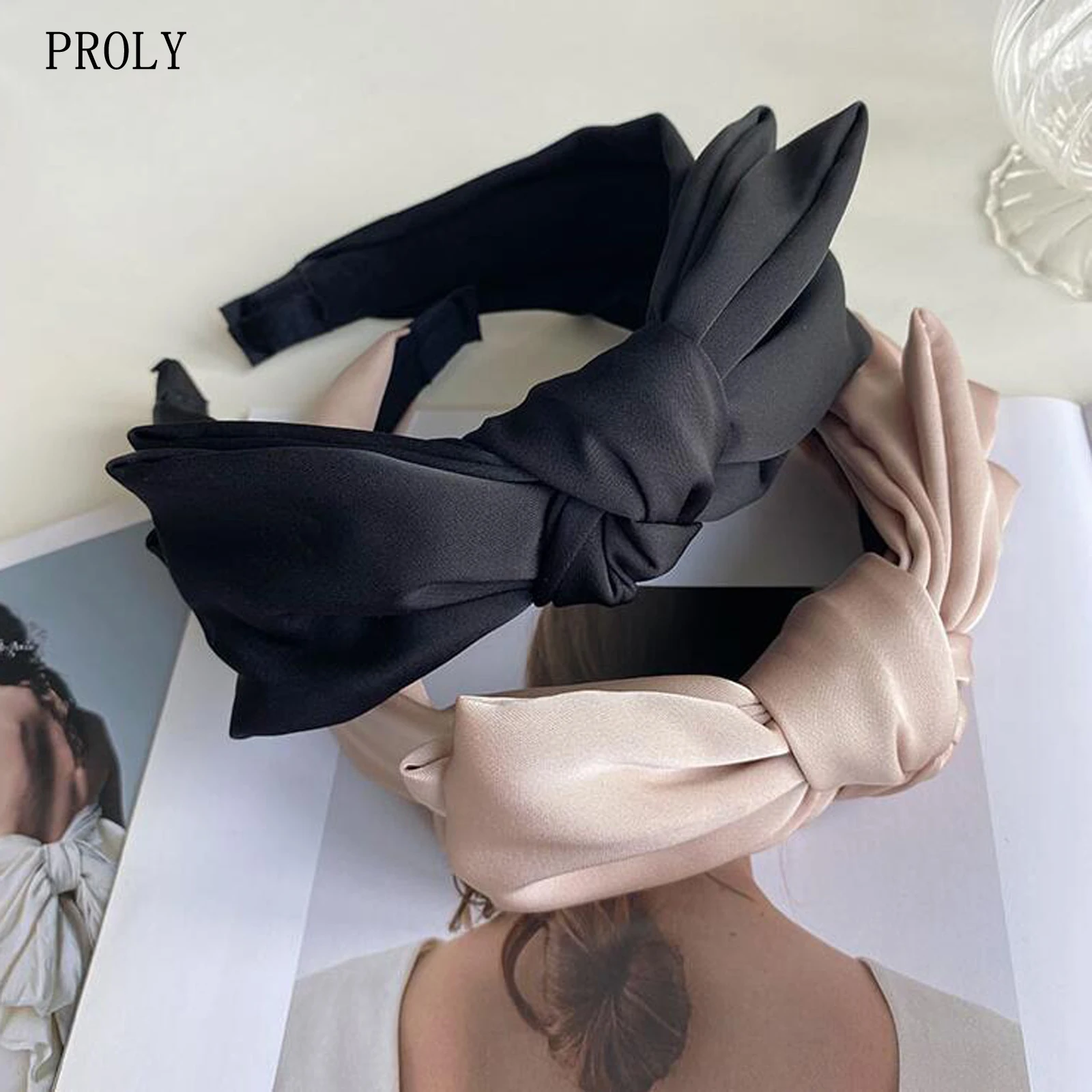 PROLY New Fashion Women's Hair Accessories Big Bowknot Headband Solid Color Headwear For Adult Casual Hairband Wholesale
PROLY New Fashion Women's Hair Accessories Big Bowknot Headband Solid Color Headwear For Adult Casual Hairband Wholesale