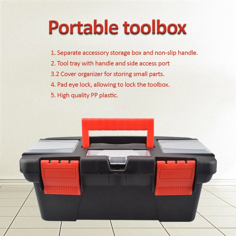 25x12x10cm Portable Plastic Hardware Toolbox Household Multifunction Maintenance Toolbox Car Storage Box Anti-fall Box Tool Box
25x12x10cm Portable Plastic Hardware Toolbox Household Multifunction Maintenance Toolbox Car Storage Box Anti-fall Box Tool Box