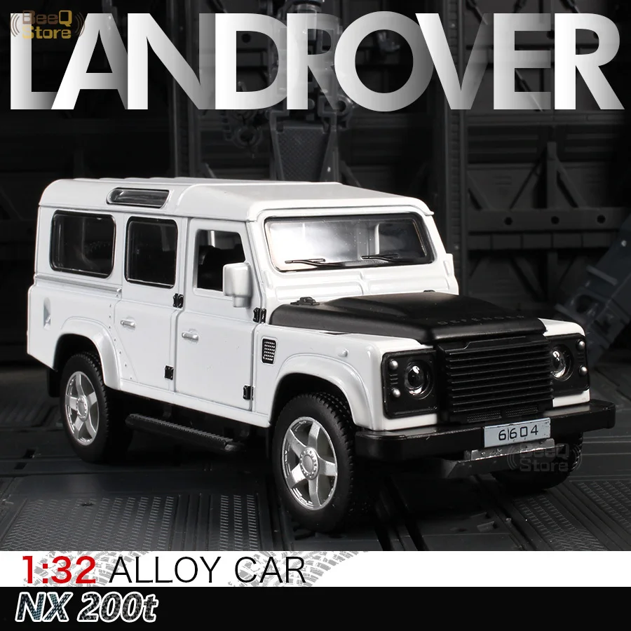 1/32 детская модель игрушечного автомобиля для Land Rover Defender из сплава Модель Acousto optic