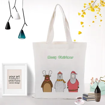 Christmas Canvas Tote Bag Daily Use Text DIY Custom Print Logo Eco Reusable Handbag Recycle Festival Gifts Shopping Bag
Christmas Canvas Tote Bag Daily Use Text DIY Custom Print Logo Eco Reusable Handbag Recycle Festival Gifts Shopping Bag