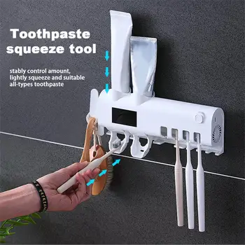 2in1 UV Light Toothbrush Sterilizer With Automatic Toothpaste Dispenser Ultraviolet Antibacteria Toothbrushes Toothpaste Holder
2in1 UV Light Toothbrush Sterilizer With Automatic Toothpaste Dispenser Ultraviolet Antibacteria Toothbrushes Toothpaste Holder