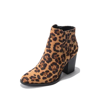 Western Style Shoes Women High Heels Boots Leopard Fashion Brand 2019 Autumn New Ladies footware Female botas mujer All Match 
Western Style Shoes Women High Heels Boots Leopard Fashion Brand 2019 Autumn New Ladies footware Female botas mujer All Match