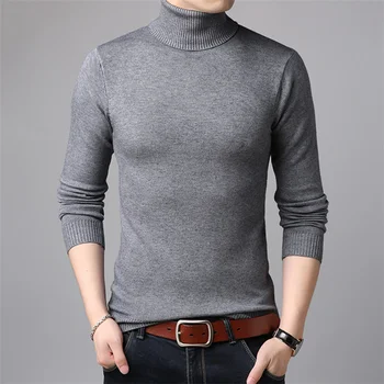 2019 Winter Warm Turtleneck Sweater Men Fashion Solid Knitted Mens Sweaters Casual Male Double Collar Slim Fit Pullover M-4XL
2019 Winter Warm Turtleneck Sweater Men Fashion Solid Knitted Mens Sweaters Casual Male Double Collar Slim Fit Pullover M-4XL