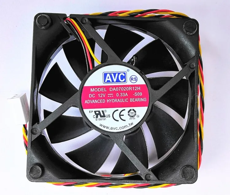 DA07020R12H New For AVC 7020 7cm Fan Cooling 3-Wire Thermal Temperature Control 12V 0.33a 4500RPM
DA07020R12H New For AVC 7020 7cm Fan Cooling 3-Wire Thermal Temperature Control 12V 0.33a 4500RPM