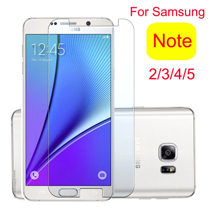 

Protective glass on for Samsung Galaxy Note 2 3 4 5 tempered glas screen protector samsong samsun note2 note3 note4 note5 film