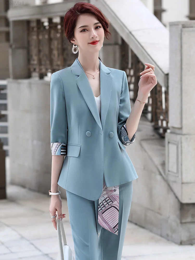 Ladies OL Styles Business Blazers Suits Formal Uniform Designs Pantsuits with Pants and Jackets Coat Femele Career Blazers Set
Ladies OL Styles Business Blazers Suits Formal Uniform Designs Pantsuits with Pants and Jackets Coat Femele Career Blazers Set