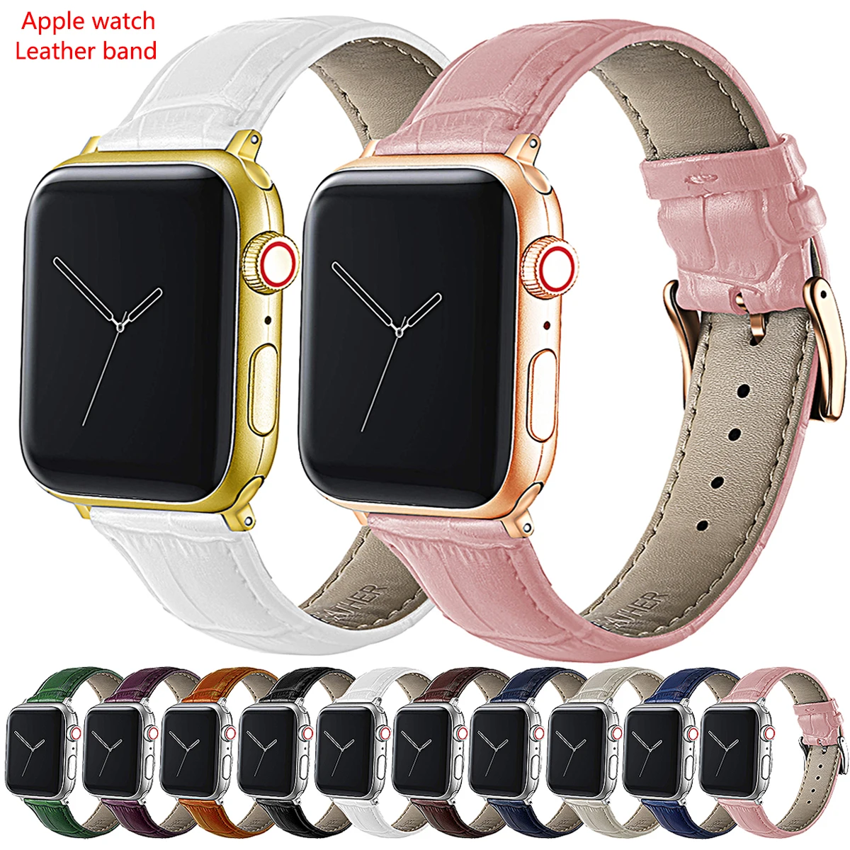 Ремешок кожаный для Apple Watch Band Series 5/3 роскошный спортивный браслет iwatch 6 4 SE 42 мм 38 |