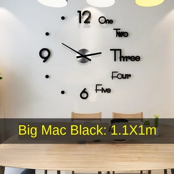1.1M large Free of punch wall clocks sitting room household 3D clock Hang a wall modern contracted decoration farmhouse decor
1.1M large Free of punch wall clocks sitting room household 3D clock Hang a wall modern contracted decoration farmhouse decor