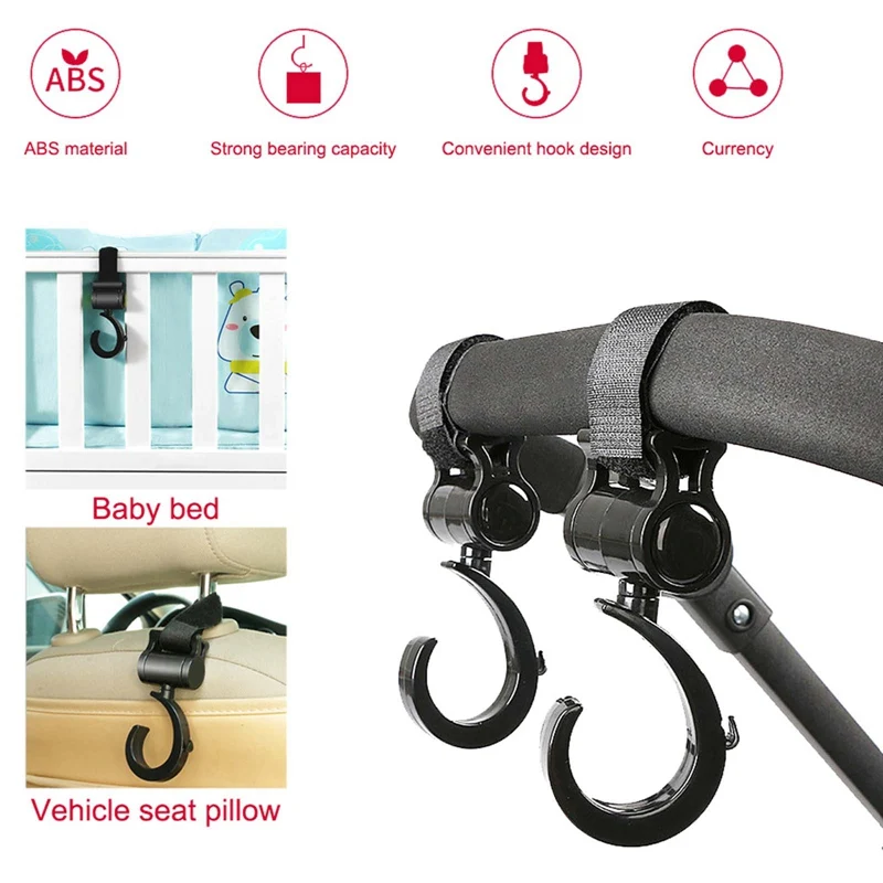 4Pcs/Set Baby Car Hooks Stroller Bag Hanger Pram Hook 360 Degree Rotation Cart Auto Organizer Accessories
4Pcs/Set Baby Car Hooks Stroller Bag Hanger Pram Hook 360 Degree Rotation Cart Auto Organizer Accessories