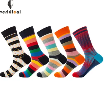 VERIDICAL Men's Long Happy Funny Socks Combed Cotton striped rainbow Novelty street fashion calcetines weed socks hip hop
VERIDICAL Men's Long Happy Funny Socks Combed Cotton striped rainbow Novelty street fashion calcetines weed socks hip hop