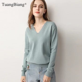 2020 Autumn V-Neck Loose Long Sleeve Pullovers Korea Version Soft Comfortable Sweaters High Elasticity Women Knit All-Match Tops
2020 Autumn V-Neck Loose Long Sleeve Pullovers Korea Version Soft Comfortable Sweaters High Elasticity Women Knit All-Match Tops