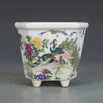 

Collection of Beijing second-hand famille rose peony animal flower pot porcelain
