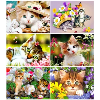 HUACAN 5D DIY Diamond Embroidery Animal Full Drill Diamond Painting Sale Cat New Arrival Home Decoration 
HUACAN 5D DIY Diamond Embroidery Animal Full Drill Diamond Painting Sale Cat New Arrival Home Decoration
