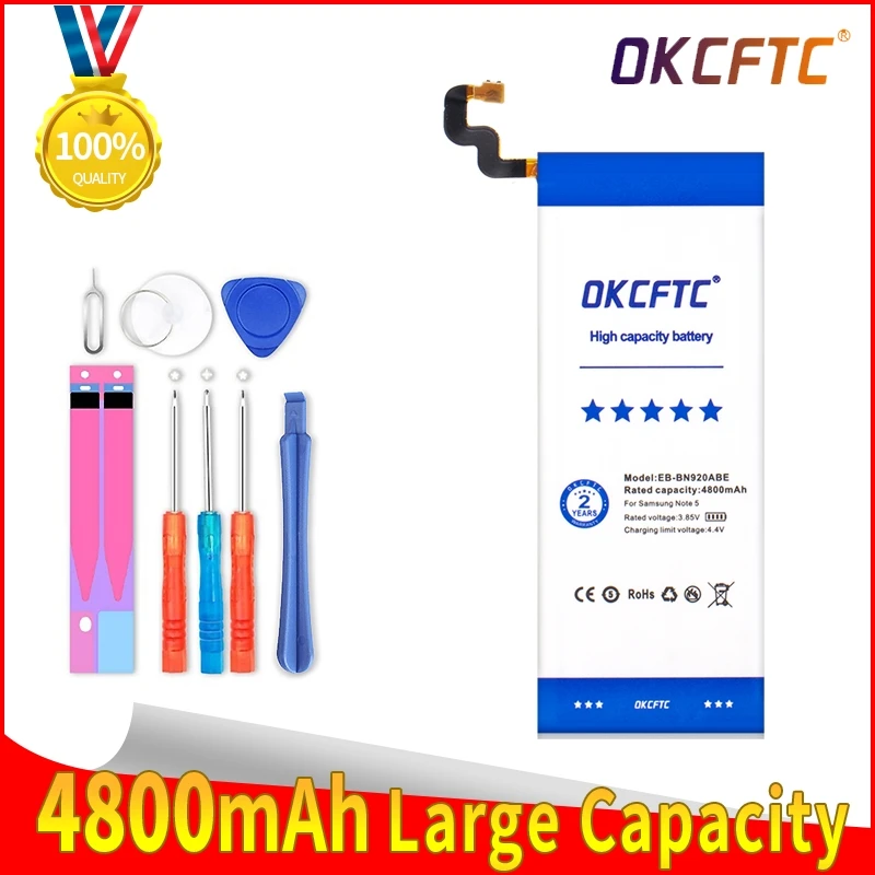 Original EB-BN920ABE Battery For Samsung GALAXY Note 5 N9200 N920t N920c Note5 SM-N9208 EB-BN920ABA Phone Battery 4800mAh+tools
Original EB-BN920ABE Battery For Samsung GALAXY Note 5 N9200 N920t N920c Note5 SM-N9208 EB-BN920ABA Phone Battery 4800mAh+tools