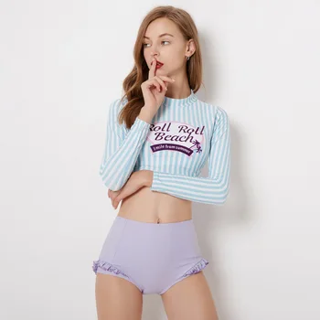 &New little fresh girl swimsuit two piece high elastic Tight Sexy Bikini long sleeve printed quick dry women's Beach suit
&New little fresh girl swimsuit two piece high elastic Tight Sexy Bikini long sleeve printed quick dry women's Beach suit