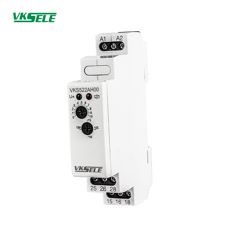 VKS522 5A DIN RAIL electronic timer relay 12V 24V 220V adjustable mounted timer delay
VKS522 5A DIN RAIL electronic timer relay 12V 24V 220V adjustable mounted timer delay