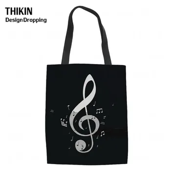 THIKIN Black and White Piano Keys Print Women Fashion Casual Reusable Shopping Bag Cartoon Musci Note Handbag Eco Fabric Bag
THIKIN Black and White Piano Keys Print Women Fashion Casual Reusable Shopping Bag Cartoon Musci Note Handbag Eco Fabric Bag