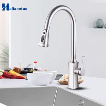 Kitchen Faucet Pull Out Brass Sprayer Chrome Stream Single Hole Handle Swivel Kitchen Sink Mixer Tap Faucets Crane Brush Nickel 
Kitchen Faucet Pull Out Brass Sprayer Chrome Stream Single Hole Handle Swivel Kitchen Sink Mixer Tap Faucets Crane Brush Nickel
