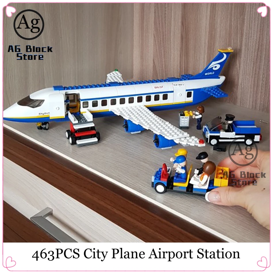 463PCS Compatible Legoed City Plane Airport Station Sets Building Bricks Blocks Airplane Helicopter Bricks Toys for Children
463PCS Compatible Legoed City Plane Airport Station Sets Building Bricks Blocks Airplane Helicopter Bricks Toys for Children