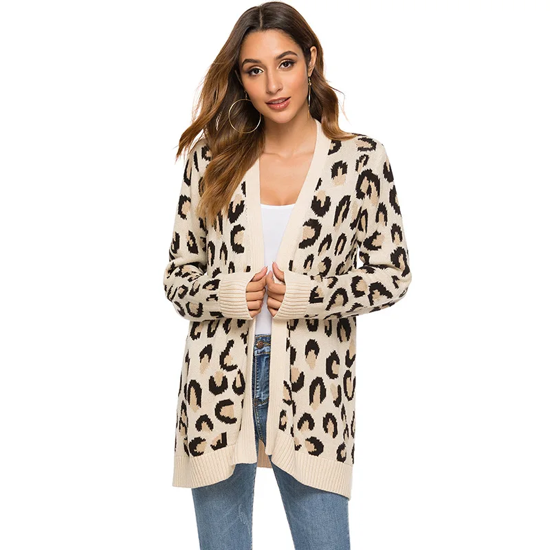 Women's Oversize Sweaters Winter Leopard Print Embroidery Cardigan Knitted Long Sleeve Cardigans For Sweater 2020 Casual Cotton
Women's Oversize Sweaters Winter Leopard Print Embroidery Cardigan Knitted Long Sleeve Cardigans For Sweater 2020 Casual Cotton