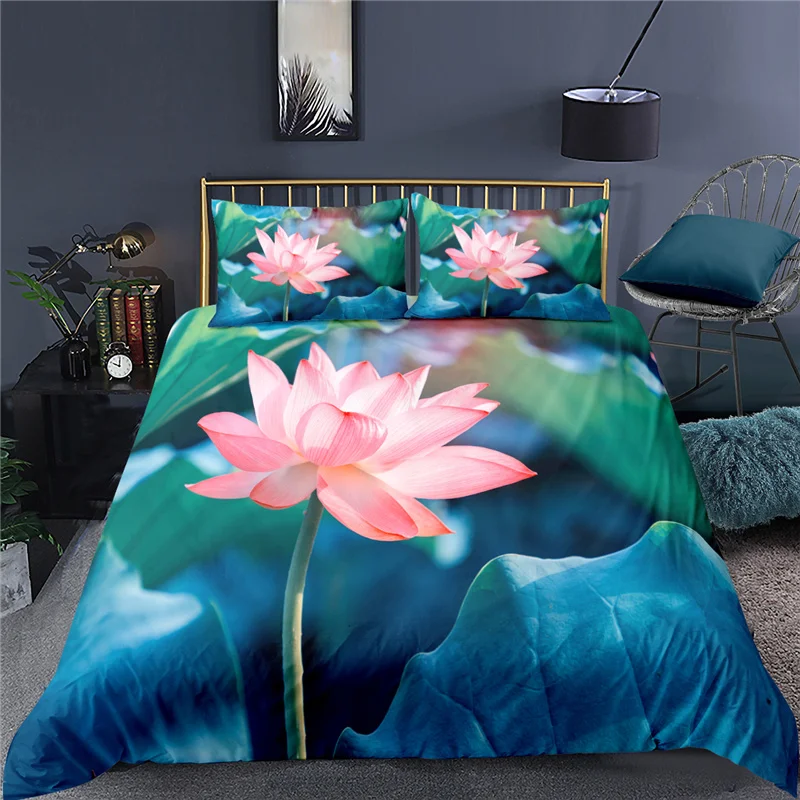 Luxury 3D Lotus Flower Print Home Living Comfortable Duvet Cover Pillowcase Kid Bedding Set Queen and King EU/US/AU/UK Size
Luxury 3D Lotus Flower Print Home Living Comfortable Duvet Cover Pillowcase Kid Bedding Set Queen and King EU/US/AU/UK Size