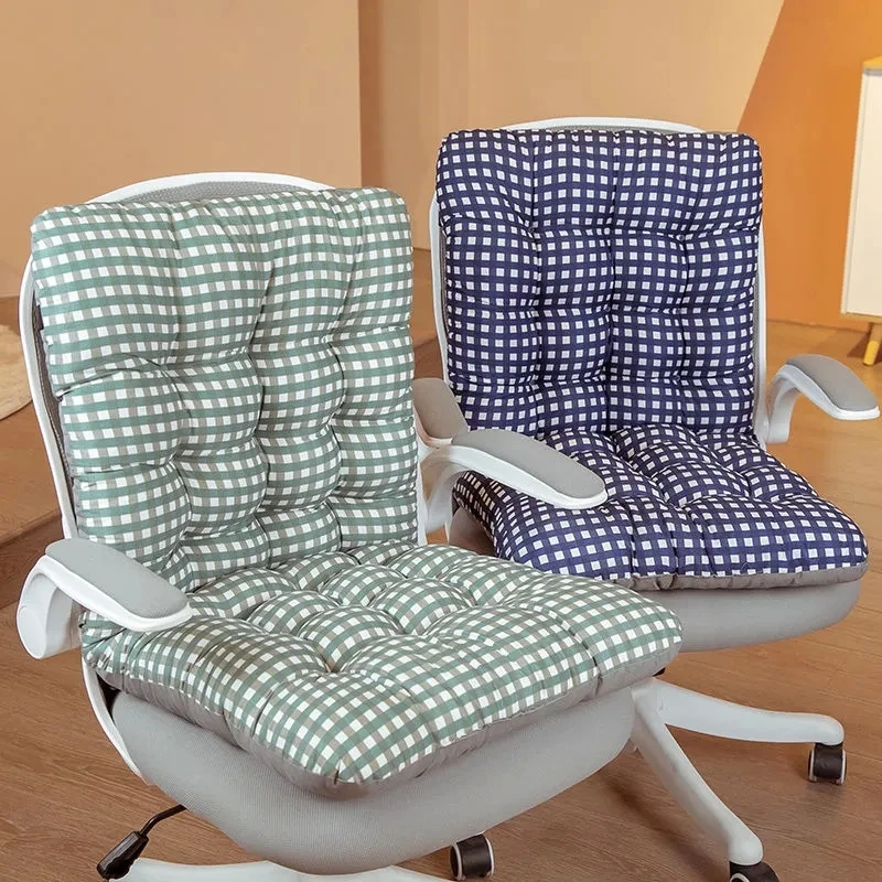 

Plaid Pattern Chair Cushions Autumn Winter Student Seat Pad Non-Slip Office Back Cushions Home Decor Sitting Pillow Super Soft