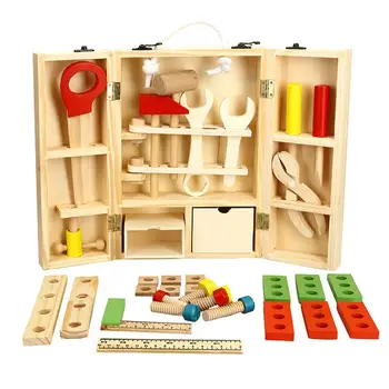 Wooden Pretend Play Multifunctional Maintenance Toolbox Kids Boys Toy Gift Practice their hand-on skills imagination creativity
Wooden Pretend Play Multifunctional Maintenance Toolbox Kids Boys Toy Gift Practice their hand-on skills imagination creativity
