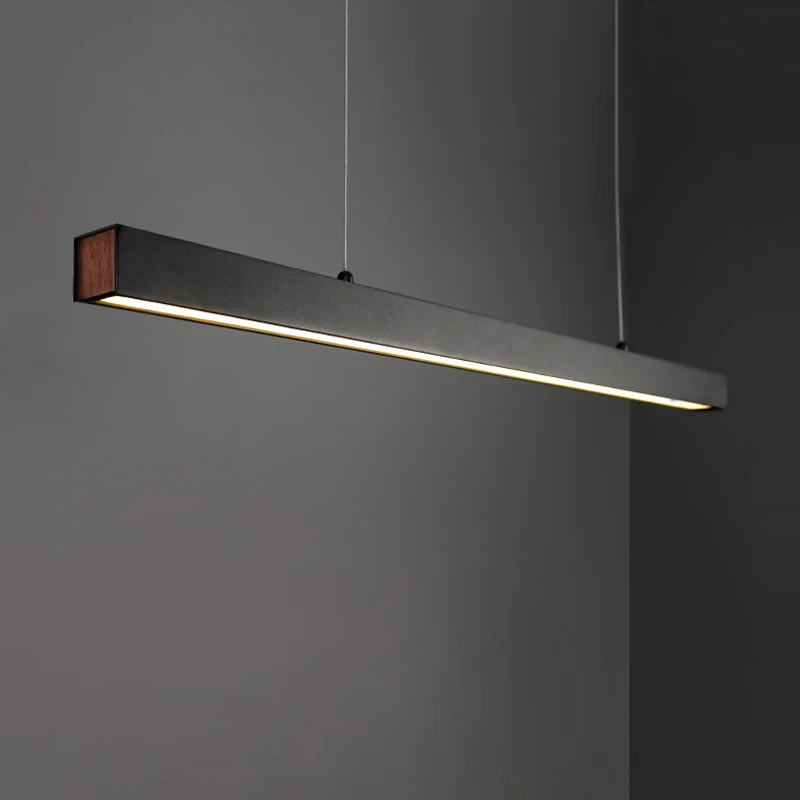 

Nordic Minimalist Long Strip Pendant Lamp Modern LED Simple Line Droplight Dining Room Cafe Bar Kitchen Hanging Light Fixtures