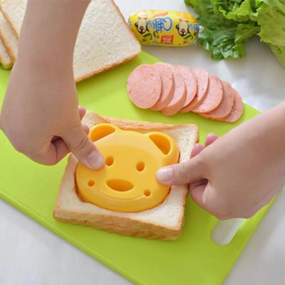 DIY Cartoon Bear Shape Design Sandwich Cutter Bread Biscuits Embossed Device Cake Tools Rice Balls Lunch DIY Mould Tool
DIY Cartoon Bear Shape Design Sandwich Cutter Bread Biscuits Embossed Device Cake Tools Rice Balls Lunch DIY Mould Tool