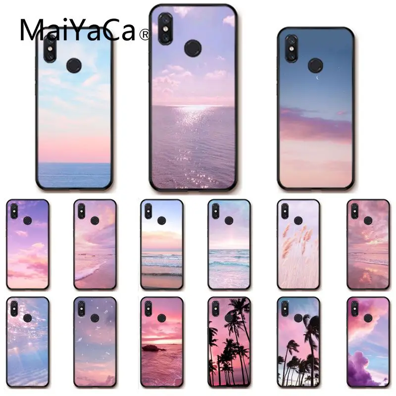 Maiyaca Розовый Милый kawaii sky space Sunset Cloud Art чехол для телефона Xiaomi mi5 6 A1 A2 Lite Mi9 9SE mi8lite